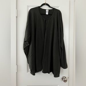 Cabi Majestic Wrap 3477 Womens One Size Dark Green Cape Poncho Sweater